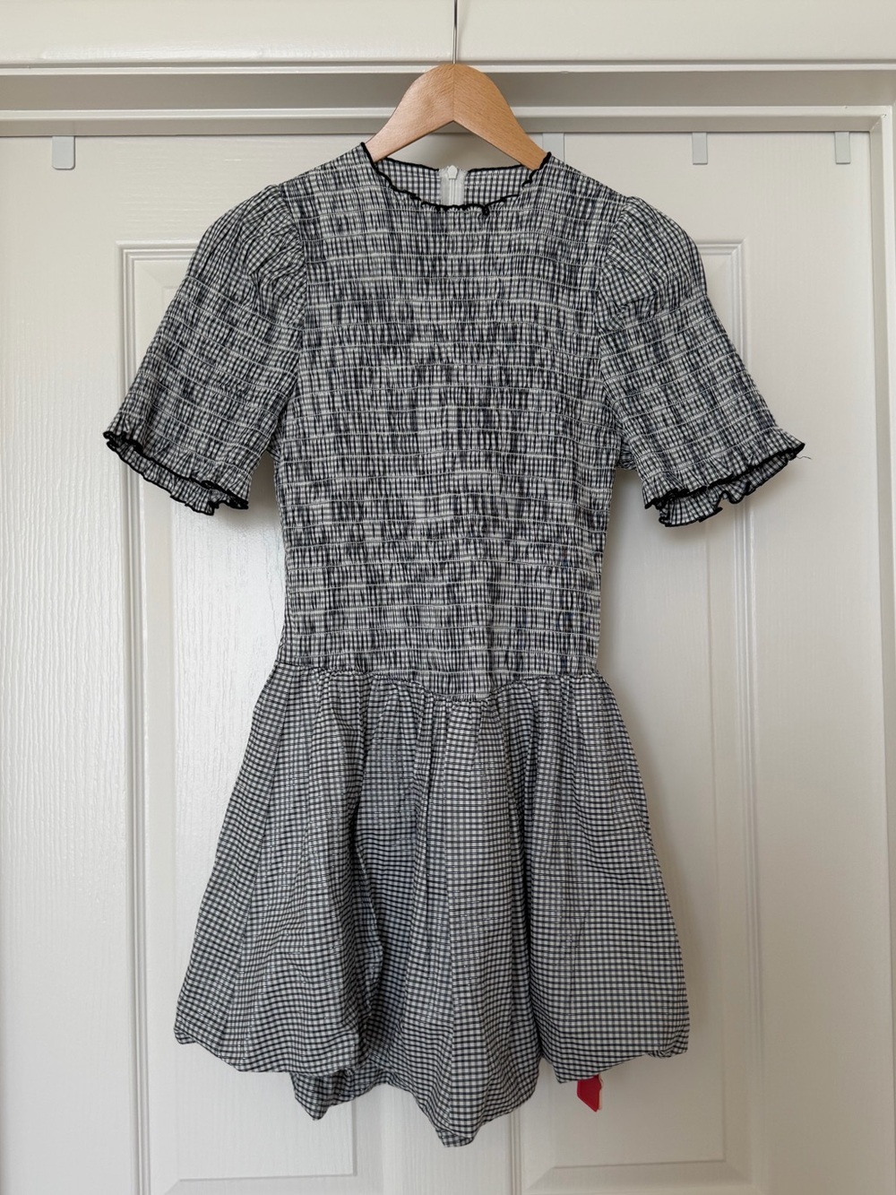 Après Studio Gingham Mini Bubble Dress